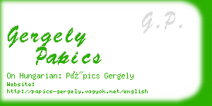 gergely papics business card